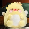 Kawaii Animal Macaron Dinosaure Peluche Jouet Dessin animé Peluche Dinosaure Oreiller Dos canapé Coussin Fille Cadeau d’Anniv