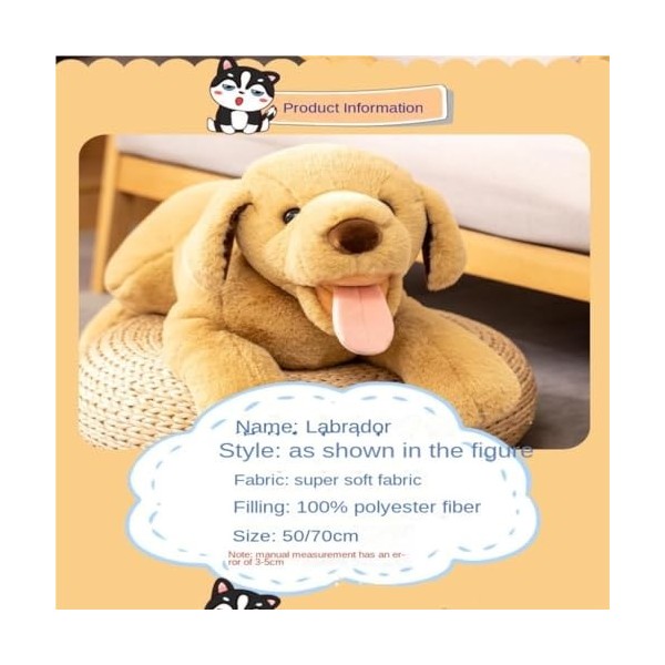 VOTIVA Jouets en Peluche Mignon guérison Simulation Labrador Chien poupée en Peluche bébé Confort Oreiller Chiot poupée Chiff