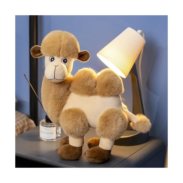 KiLoom Dessin animé Twin Peaks Desert Camel Animal en Peluche Rempli Jouet Poupée Coussin Tissu Confortable et Doux Noël Anni