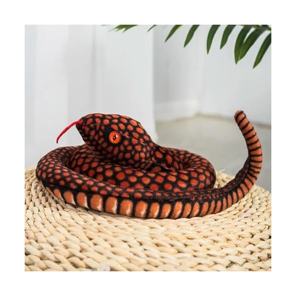 Python doré Serpent géant Jouet en Peluche Serpent en Peluche Enfants garçon Cadeau décor à la Maison 200cm 5