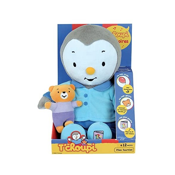 Jemini- TCHOUPI Peluche Interactive Raconte Moi Une Histoire, 022857, 1 an to 4 ans