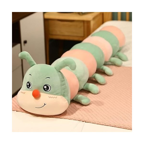 EZLAM 110cm Mignon Chenille en Peluche Jouets Kawaii Dessin Animé Animal Doux en Peluche Oreiller Coussin De Lit Décoration D