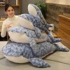 CAWACH 50-110 cm Taille géante Baleine en Peluche Bleu mer Animaux Peluche Jouet câlin Requin Doux Animal Oreiller Enfants ca