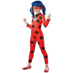 RUBIES - Déguisement MIRACULOUS Officiel Ladybug pour Enfants - Taille 7-8 ans - Costume dhéroïne Tikki Lady Bug - Costume a