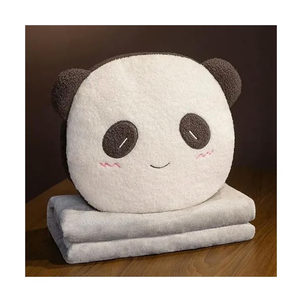 NOpinz Coussin en Peluche Lapin Panda Doux avec poupée en Peluche Animal de Bande dessinée Douce Cadeau Chauffe-Mains avec Co