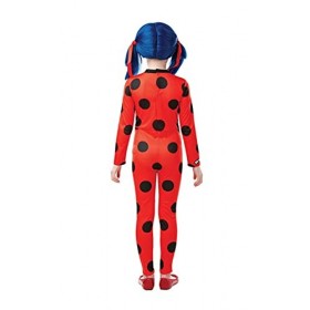 RUBIES - Déguisement MIRACULOUS Officiel Ladybug pour Enfants - Taille 7-8 ans - Costume dhéroïne Tikki Lady Bug - Costume a