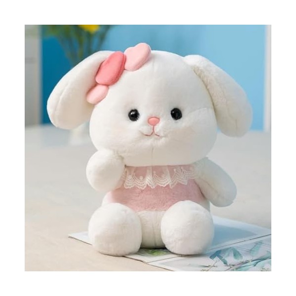 Sweet Cute Bunny Doll Coussin en Peluche Kawaii Grande Oreille Coeur Lapin Fille Jouets Décoration D’intérieur Cadeau D’Anniv