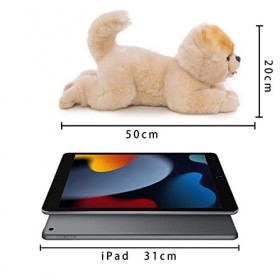 CU-MATE 16 Pomeranian Peluche Chien Animal en Peluche, Mignon Doux Jouets en Peluche Chien Chiot Cadeau pour Filles Garçon