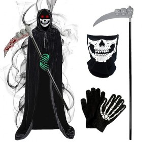 ACTOYS Costume Halloween Enfant, Cape de Sorcier Avec Chapeau et Citrouille  Sac de Bonbons, Cape Halloween Enfant, Deguisement Halloween Cosplay