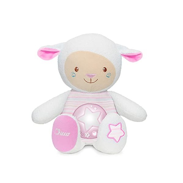 Chicco First Dreams Berceuse Peluche Mouton avec Veilleuse et Musique Relaxante, Enregistrement de la Voix et Capteur de Somm