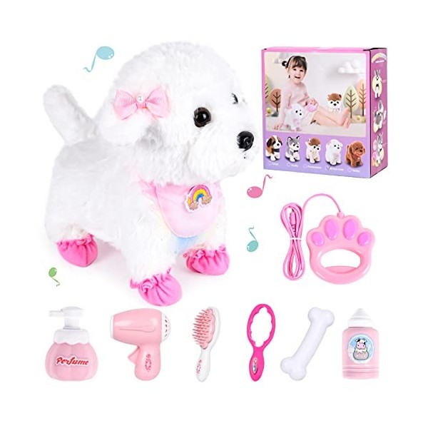 FORMIZON Électronique Chien Jouet, Chien Électronique Interactif avec Accessoires, Peluche Interactifs Chien de Jouets Électr