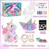 Tacobear Peluche Licorne Cadeau pour Fille 4 5 6 7 8 Ans Peluche Licorne & Costume & Bijoux & Marqueurs & Kit de Peinture, Li