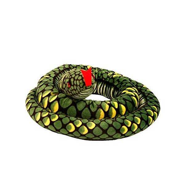 FeiWen Peluche Serpent Peluches Jouets Poupée 290cm Frasque Bleu-2 