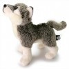 Loup peluche debout loup gris loup chiot peluche Lupo