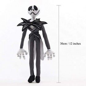 uiuoutoy Jack Skellington Lot de 3 peluches en forme de citrouille roi zéro en peluche pour enfant