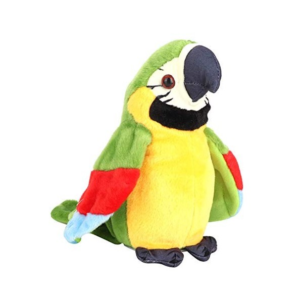 Jouet de perroquet parlant, jouet en peluche parlant, enregistrement électronique oiseau jouet Animal interactif sensoriel jo