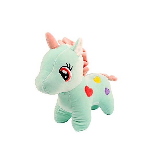 FeiWen Peluche Licorne Joue Le De Cadeau danniversaire pour Les Enfants Jaune, 55cm 