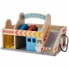 Melissa & Doug Station de Service Parking Garage | Véhicules et Trains en Bois | Camions et véhicules | 3+ | Cadeau pour garç