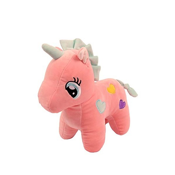 FeiWen Peluche Licorne Joue Le De Cadeau danniversaire pour Les Enfants Jaune, 55cm 