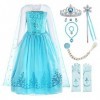 ReliBeauty Fille Robe de princesse avec paillettes manches longues costume d’Halloween/Noël déguisement pour enfants dress up