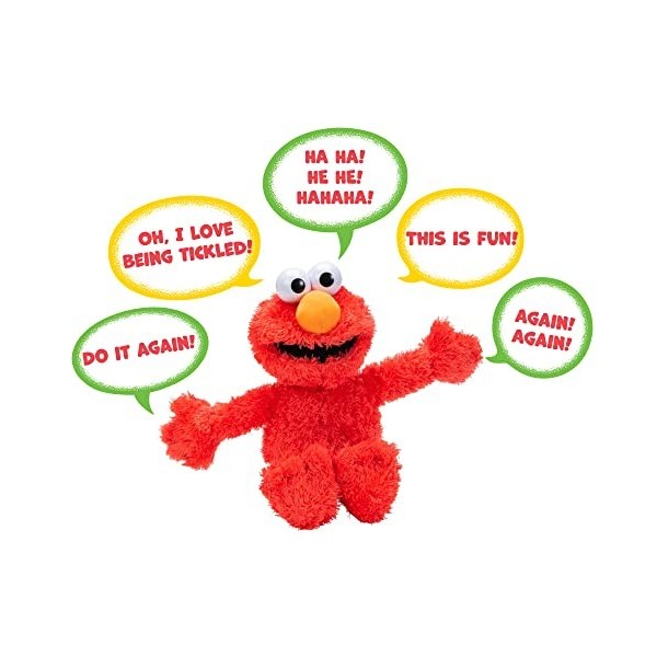 Sesame Street Talking Tickle Me Elmo Peluche sonore et animée Rouge 47 cm