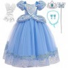 Romys Collection Costume de Cendrillon Bleu 4-5 Bleu 05.