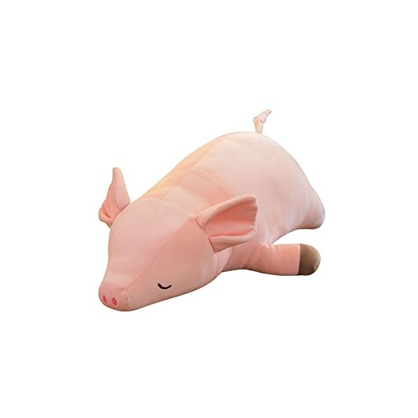 URFEDA Peluche Cochon, Chubby Cochon Coussin Doux Oreiller Cochon en Peluche Oreiller en Peluche Animal Réaliste Peluche Coch