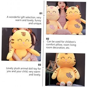 Toyvian Poupée Tigre Jouet en Peluche Oreiller Câlin danimaux Coussin Câlin Animal Anniversaire De Tout- Figurines danimaux