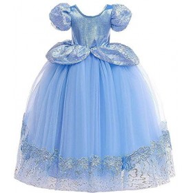 Romys Collection Costume de Cendrillon Bleu 4-5 Bleu 05.