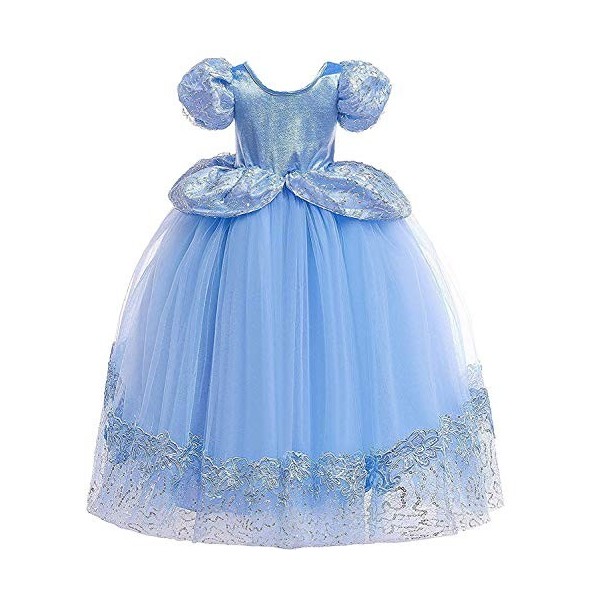 Romys Collection Costume de Cendrillon Bleu 4-5 Bleu 05.