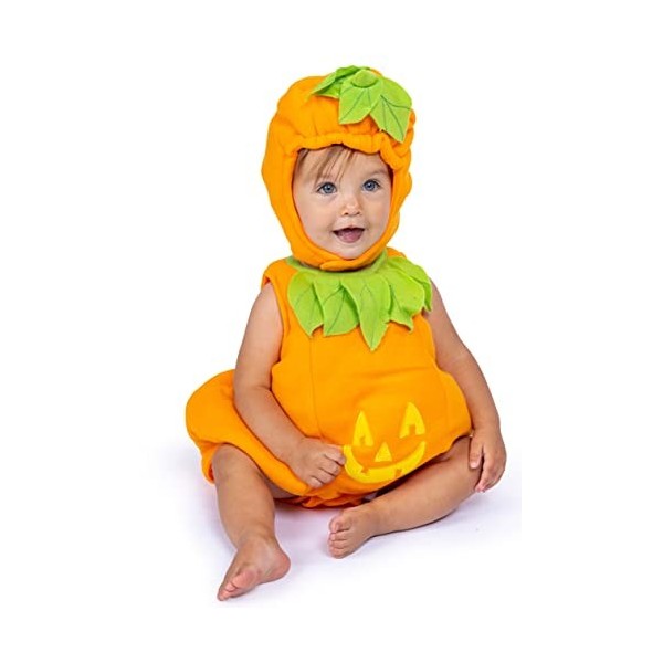 Dress Up America Costume de Citrouille pour Bébé – Adorable Costume dHalloween Citrouille dHalloween pour les Tout-Petits,O