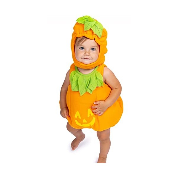 Dress Up America Costume de Citrouille pour Bébé – Adorable Costume dHalloween Citrouille dHalloween pour les Tout-Petits,O