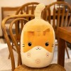 GagaLu Bubble Tea Peluche Jouet Peluche Chat Chien Forme Lait Thé Poupée Fruit Tasse À Thé Oreiller Enfants Jouets Cadeau D’A