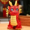 ibasenice Animal en Peluche de Dragon Chinois 30 Cm 2024 Année du Dragon Mascotte du Zodiaque Mascotte Dragon Jouet Oreiller 