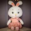 Kawaii Lapin en Peluche Jouet en Peluche Dessin animé Animal Lapin en Peluche poupée Jouet Cadeau d’Anniversaire pour Petite 