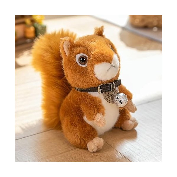 NOpinz Écureuil Jouets en Peluche réaliste Monde Animal Animal Peluche Grand Parapluie Queue Animal Peluche Cadeaux 30cm 2