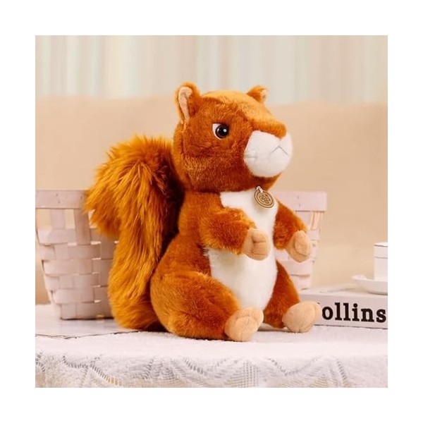 SaruEL Animaux Kawaii réalistes, écureuils, Peluches, Peluches poupées Raton Laveur, Peluches pour Enfants 30cm 2