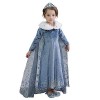 FYMNSI Costume Elsa Anna pour fille de 2 à 8 ans - Bleu - 3 ans