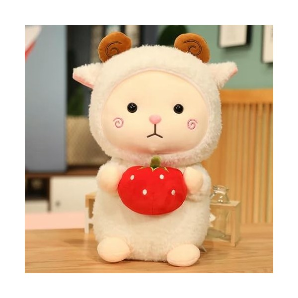 SaruEL Peluche Douce Mouton poupée Peluche Animal Jouet Cadeau d’Anniversaire Nouveau Mignon Laine Fruits Peluche Jouet de No