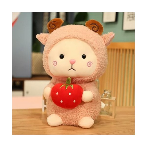 SaruEL Peluche Douce Mouton poupée Peluche Animal Jouet Cadeau d’Anniversaire Nouveau Mignon Laine Fruits Peluche Jouet de No