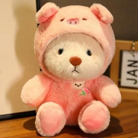 EacTEL Ours Kawaii dans Les vêtements de Gros Lapin Jouets en Peluche Animaux en Peluche Dinosaure Poupée Cartoon Cadeaux d’A