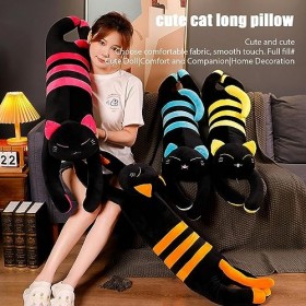 Mgichoom Oreillers Longs en Peluche - Poupées farcies en Peluche de Chat | Oreiller Chat en Peluche Doux et Portable, Compagn