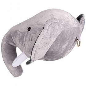 Animal en peluche adorable éléphant gris 24 x 26 x 44 cm- peluche pour décoration murale dans les chambres denfants, fabriqu
