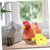 ERINGOGO 1 Jeu Peluche Poussin Peluche Chucky Poussins Poulet Poule avec Poussin Bébé Poulet en Peluche Décoration De Poulet 