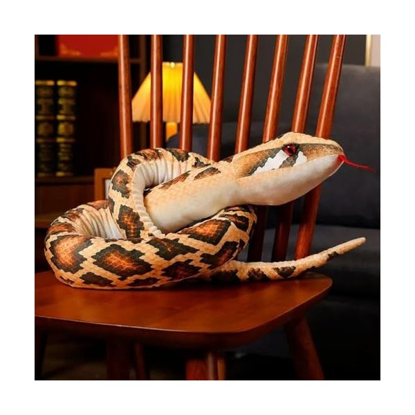 Peluche Douce Jouet Géant Long Serpent Animal Python Jouet Peluche Poupée Cadeau De Noël pour Enfants 210cm A