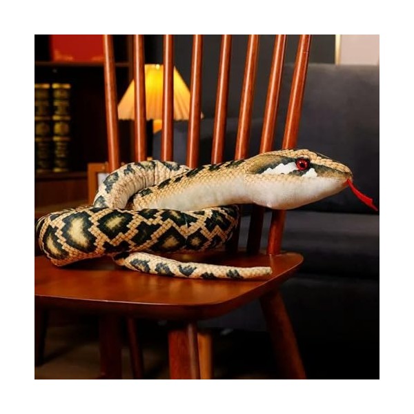 Peluche Douce Jouet Géant Long Serpent Animal Python Jouet Peluche Poupée Cadeau De Noël pour Enfants 210cm A