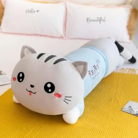 Long Chat Oreiller Peluche Jouet en Peluche Mignon Animal Poupée Canapé Coussin Enfants Fille Chambre Décoration Cadeau Anniv