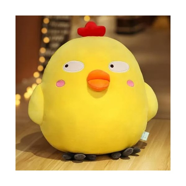 EacTEL Mignon Poussin en Peluche Jouet Kawaii Dessin Animé Poulet Poupée en Peluche Poussin Animal Coussin Cadeau De Noël pou