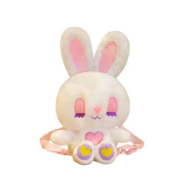 Lapin Lapin À Longues Oreilles Poupée en Peluche Sac Moelleux Animal en Peluche Sac À Dos Enfants Anniversaire Cadeaux De Noë