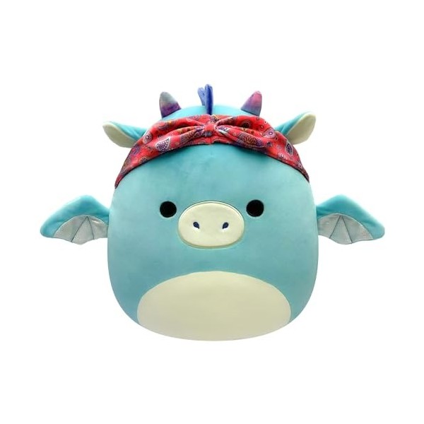 Squishmallows Originaux 19cm Brock Le Bouledogue clin dœil au Ventre Duveteux, Ajoute Brock à Ton équipe, Peluche Ultra Douc